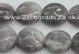 CLI56 15.5 inches 20mm flat round natural lilac jasper beads wholesale
