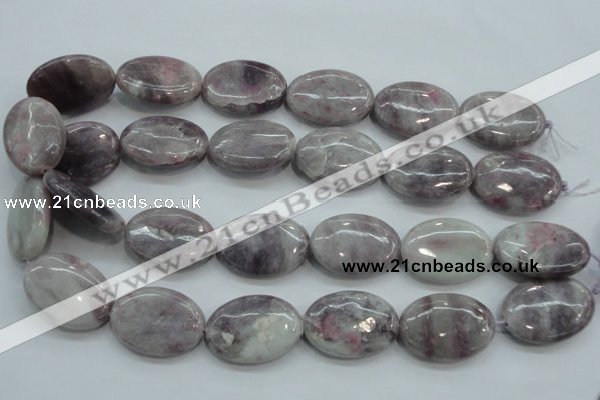 CLI59 15.5 inches 22*30mm oval natural lilac jasper beads wholesale