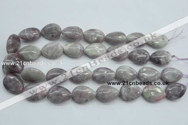 CLI60 15.5 inches 18*25mm teardrop natural lilac jasper beads wholesale