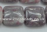 CLI63 15.5 inches 25*25mm square natural lilac jasper beads wholesale