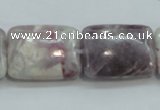 CLI64 15.5 inches 18*25mm rectangle natural lilac jasper beads wholesale