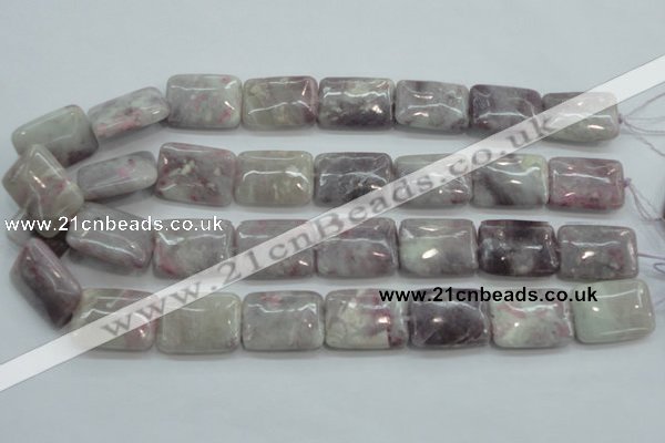 CLI64 15.5 inches 18*25mm rectangle natural lilac jasper beads wholesale