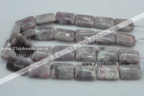 CLI65 15.5 inches 22*30mm rectangle natural lilac jasper beads wholesale