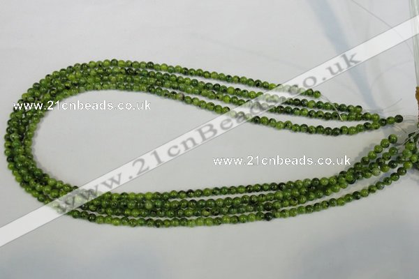 CLJ200 15.5 inches 4mm round dyed sesame jasper beads wholesale