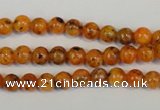 CLJ211 15.5 inches 6mm round dyed sesame jasper beads wholesale