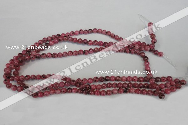 CLJ212 15.5 inches 6mm round dyed sesame jasper beads wholesale