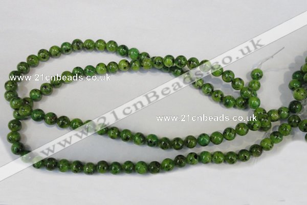 CLJ220 15.5 inches 8mm round dyed sesame jasper beads wholesale