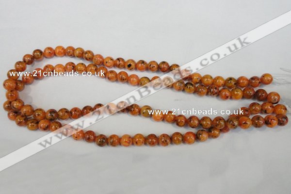 CLJ221 15.5 inches 8mm round dyed sesame jasper beads wholesale