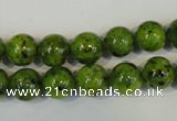 CLJ230 15.5 inches 10mm round dyed sesame jasper beads wholesale