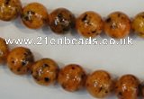 CLJ231 15.5 inches 10mm round dyed sesame jasper beads wholesale