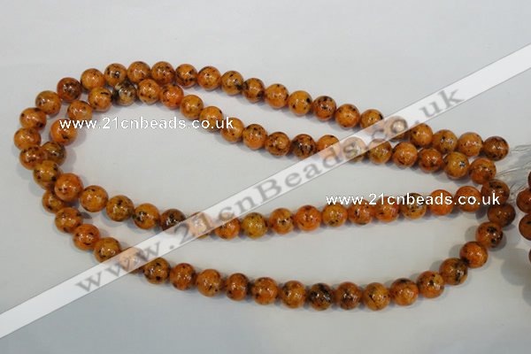 CLJ231 15.5 inches 10mm round dyed sesame jasper beads wholesale