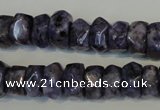 CLJ248 15.5 inches 6*11mm faceted nuggets dyed sesame jasper beads