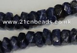 CLJ249 15.5 inches 6*11mm faceted nuggets dyed sesame jasper beads