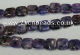 CLJ254 15.5 inches 8*8mm square dyed sesame jasper beads wholesale