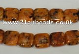 CLJ261 15.5 inches 10*10mm square dyed sesame jasper beads wholesale