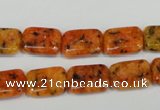 CLJ281 15.5 inches 10*14mm rectangle dyed sesame jasper beads wholesale