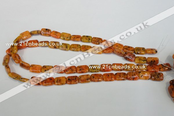 CLJ281 15.5 inches 10*14mm rectangle dyed sesame jasper beads wholesale