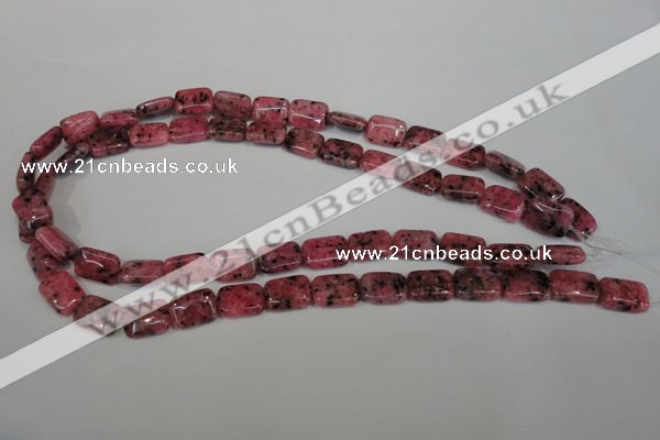 CLJ282 15.5 inches 10*14mm rectangle dyed sesame jasper beads wholesale