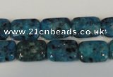 CLJ285 15.5 inches 10*14mm rectangle dyed sesame jasper beads wholesale