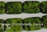 CLJ290 15.5 inches 15*20mm rectangle dyed sesame jasper beads wholesale