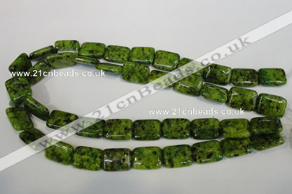 CLJ290 15.5 inches 15*20mm rectangle dyed sesame jasper beads wholesale