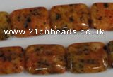 CLJ291 15.5 inches 15*20mm rectangle dyed sesame jasper beads wholesale