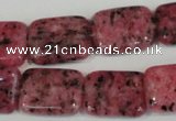 CLJ292 15.5 inches 15*20mm rectangle dyed sesame jasper beads wholesale