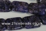 CLJ293 15.5 inches 15*20mm rectangle dyed sesame jasper beads wholesale