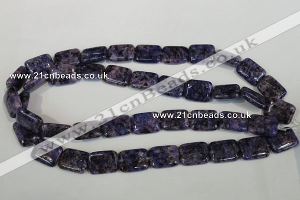 CLJ293 15.5 inches 15*20mm rectangle dyed sesame jasper beads wholesale