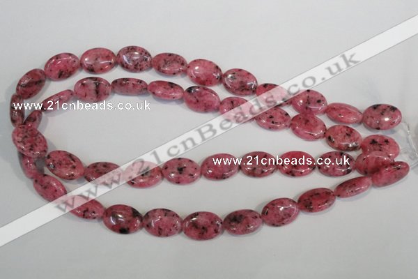 CLJ323 15.5 inches 13*18mm oval dyed sesame jasper beads wholesale
