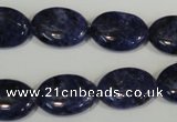 CLJ325 15.5 inches 13*18mm oval dyed sesame jasper beads wholesale