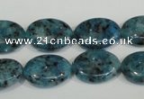 CLJ326 15.5 inches 13*18mm oval dyed sesame jasper beads wholesale