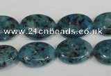 CLJ326 15.5 inches 13*18mm oval dyed sesame jasper beads wholesale