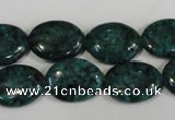 CLJ327 15.5 inches 13*18mm oval dyed sesame jasper beads wholesale