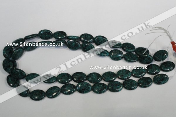 CLJ327 15.5 inches 13*18mm oval dyed sesame jasper beads wholesale