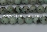 CLJ400 15.5 inches 4mm round sesame jasper beads wholesale