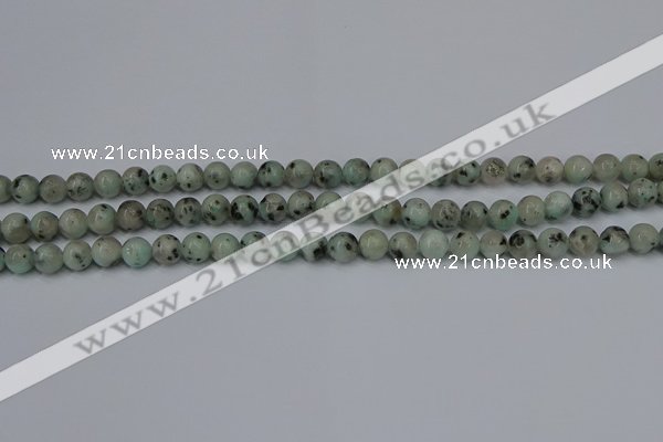 CLJ400 15.5 inches 4mm round sesame jasper beads wholesale