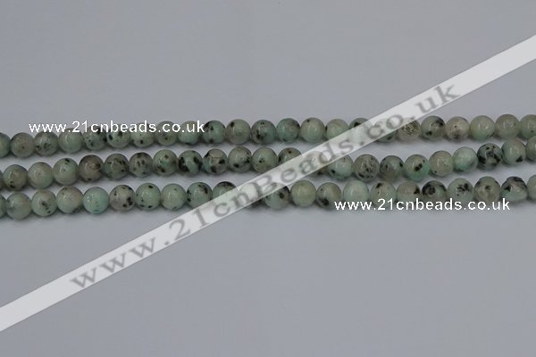 CLJ401 15.5 inches 6mm round sesame jasper beads wholesale