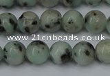 CLJ402 15.5 inches 8mm round sesame jasper beads wholesale