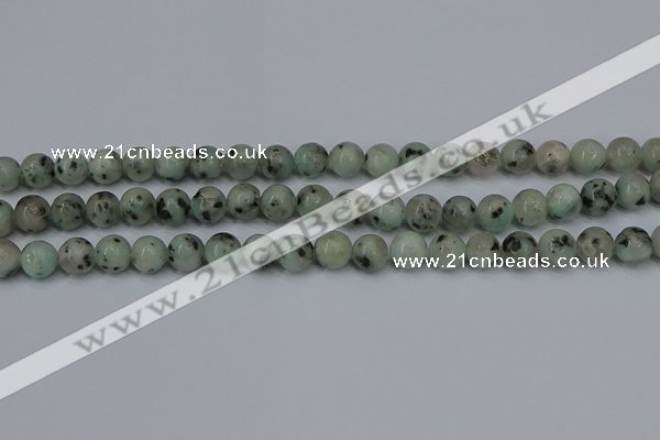 CLJ402 15.5 inches 8mm round sesame jasper beads wholesale