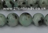 CLJ404 15.5 inches 12mm round sesame jasper beads wholesale