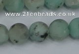 CLJ414 15.5 inches 12mm round matte sesame jasper beads wholesale