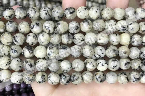 CLJ502 15.5 inches 4mm,6mm,8mm,10mm & 12mm round sesame jasper beads