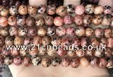 CLJ508 15.5 inches 4mm,6mm,8mm,10mm & 12mm round sesame jasper beads