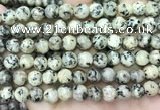 CLJ552 15.5 inches 6mm,8mm,10mm & 12mm faceted round sesame jasper beads