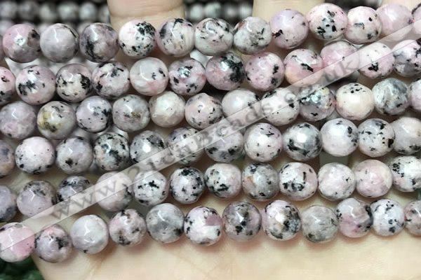 CLJ554 15.5 inches 6mm,8mm,10mm & 12mm faceted round sesame jasper beads