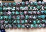 CLJ562 15.5 inches 6mm,8mm,10mm & 12mm faceted round sesame jasper beads