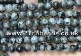 CLJ565 15.5 inches 6mm,8mm,10mm & 12mm faceted round sesame jasper beads