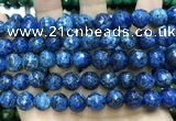 CLJ573 15 inches 10mm faceted round sesame jasper beads