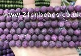 CLJ588 15 inches 8mm round matte sesame jasper beads